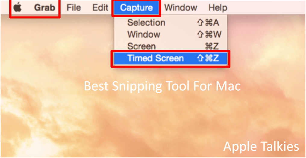 take a snippet of a screen snipping tool for mac